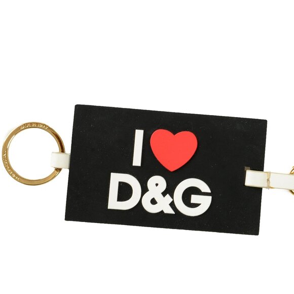 Dolce & Gabbana "I Love D&G" K-Ring Logo Keychain